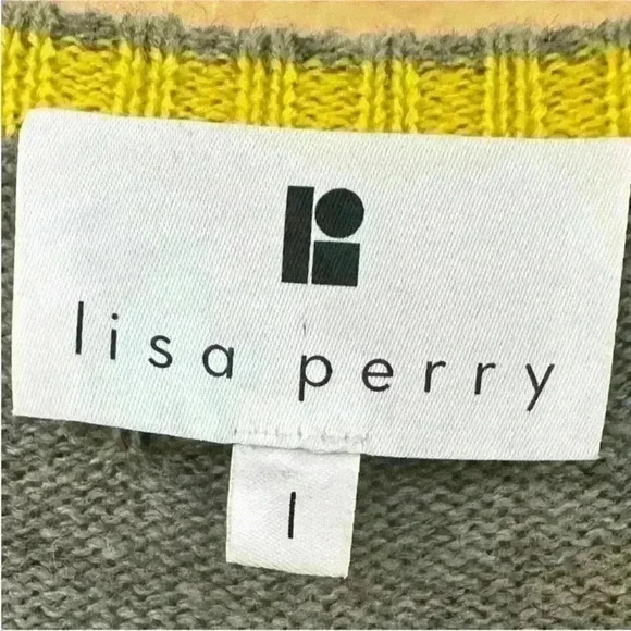 Lisa Perry-Wool/ Cashmere Blend Gray "Pom Pom"
Sweater Large EUC! - Picture 5 of 6